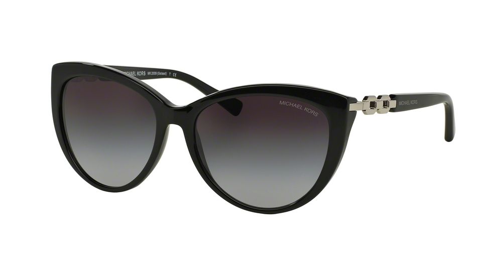 Michael Kors GSTAAD MK2009 Sunglasses 300511-56 - Black Frame, Grey Gradient Lenses
