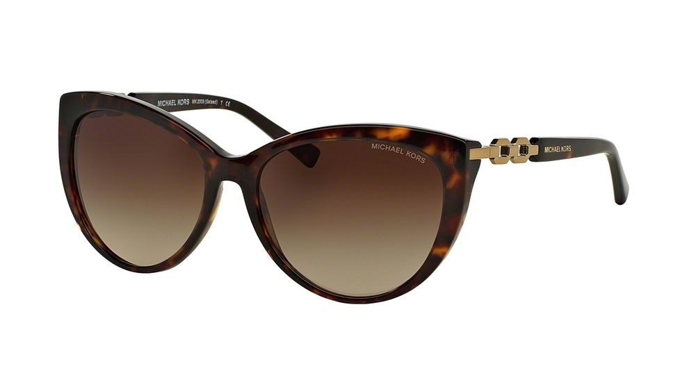 Michael Kors GSTAAD MK2009 Sunglasses 300613-56 - Dk Tortoise Frame, Brown Gradient Lenses