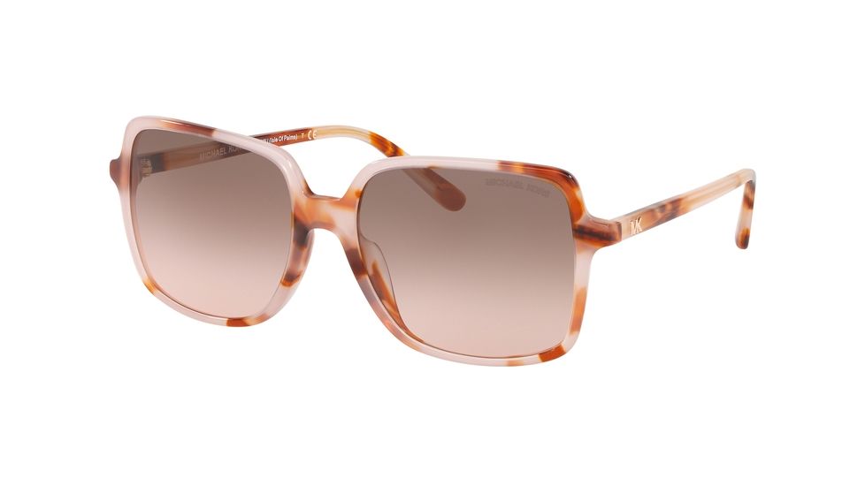 Michael Kors ISLE OF PALMS MK2098U Prescription Sunglasses, 56mm, Milky Coral Tortoise, MK2098U-379111-56-SV