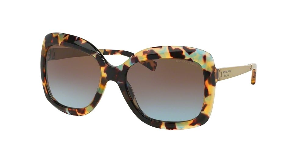 Michael Kors KEY WEST MK2007 Sunglasses 303148-57 - Ocean Confetti Tortoise Frame, Purple Blue Gradient Lenses