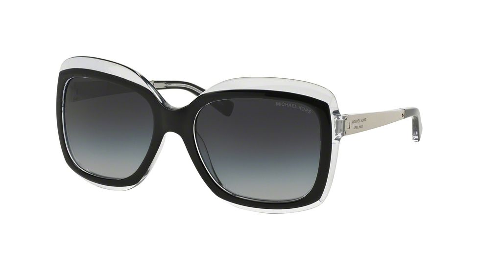 Michael Kors KEY WEST MK2007 Sunglasses 303311-57 - Black Crystal Frame, Grey Gradient Lenses