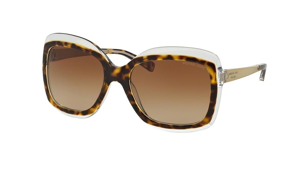 Michael Kors KEY WEST MK2007 Sunglasses 303413-57 - Tortoise / Crystal Frame, Brown Gradient Lenses