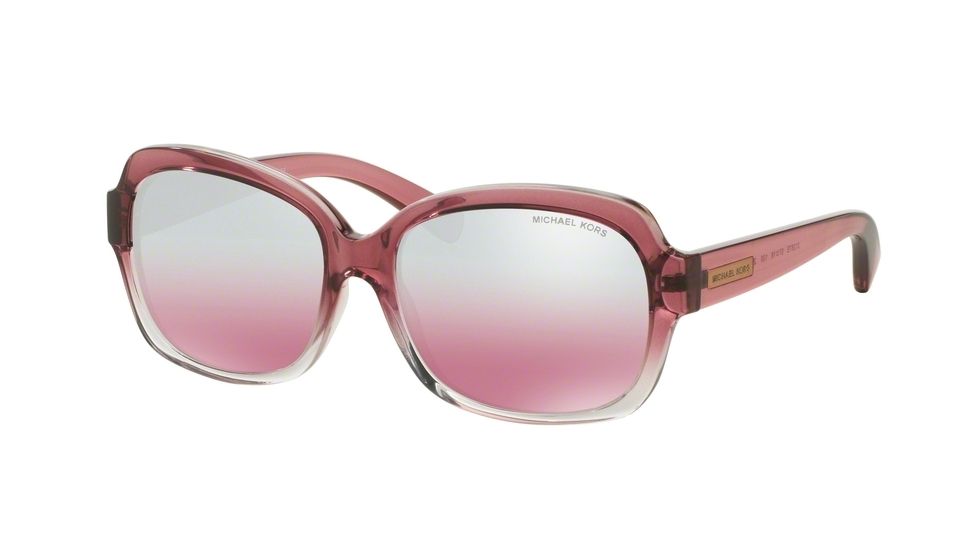 Michael Kors MITZI III MK6037 Sunglasses 31287E-57 - Rose Clear Gradient/rose Frame, Blush Silver Flash Lenses
