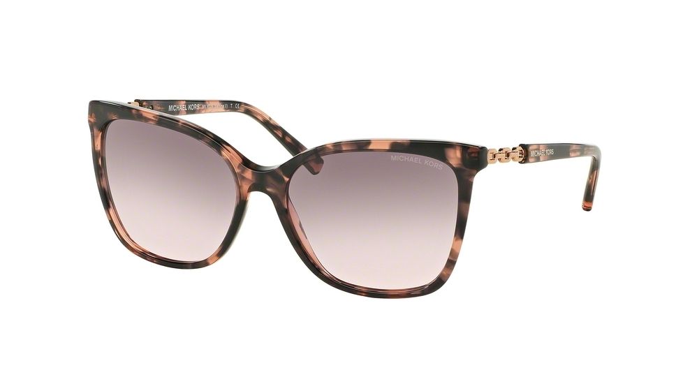 Michael Kors MK 6029 MK6029 Sunglasses 31085M-56 - Pink Tortoise/rose Gold Frame, Grey Pink Gradient Lenses