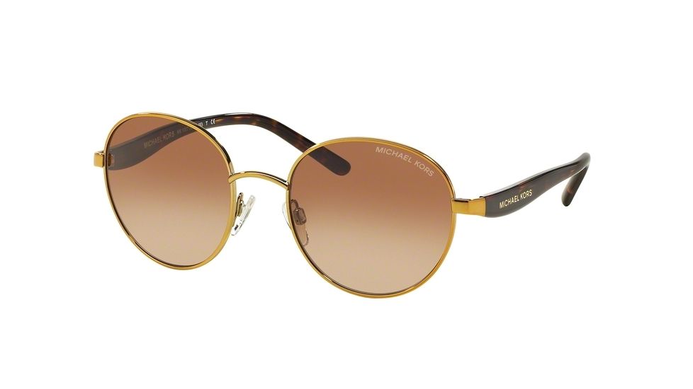 Michael Kors SADIE III MK1007 Sunglasses 100413-52 - Gold Frame, Smoke Gradient Lenses