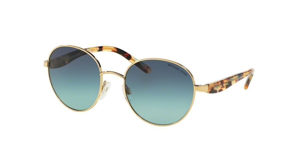 Michael Kors SADIE III MK1007 Sunglasses 10934S-52 - Gold/ocean Confetti Tortoise Frame, Teal Gradient Lenses