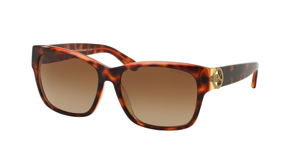 Michael Kors SALZBURG MK6003 Sunglasses 300413-58 - Tortoise/Pink/Yellow Frame, Brown Gradient Lenses
