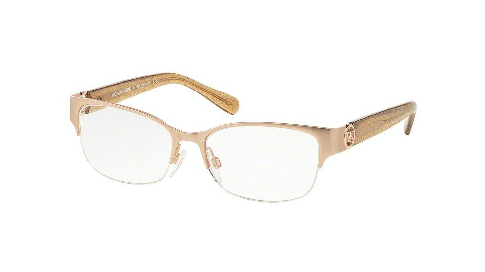 Michael Kors TABITHA VI MK7006 Eyeglass Frames 1073-50 - Satin Rose Gold/taupe Glitter Frame