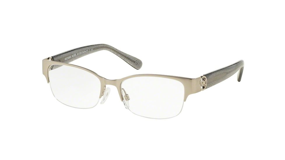 Michael Kors TABITHA VI MK7006 Eyeglass Frames 1074-50 - Satin Silver/grey Glitter Frame