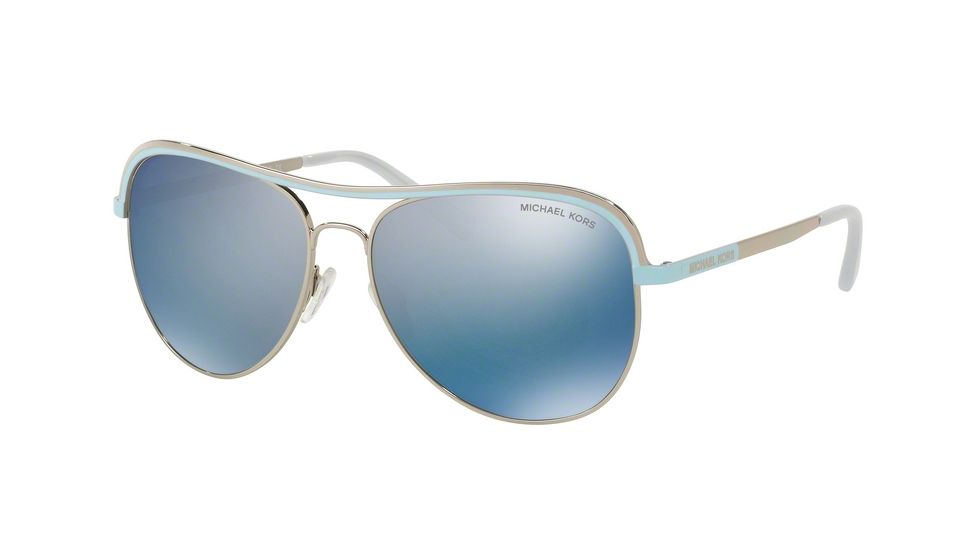 Michael Kors VIVIANNA I MK1012 Single Vision Prescription Sunglasses MK1012-110922-58 - Lens Diameter 58 mm, Frame Color Silver/periwinkle