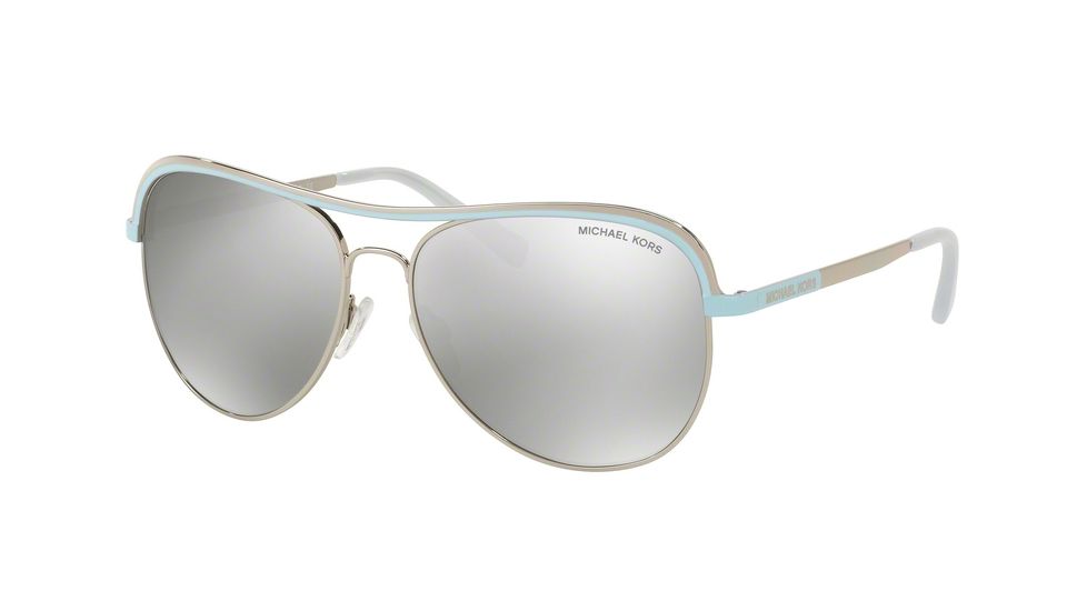 Michael Kors VIVIANNA I MK1012 Single Vision Prescription Sunglasses MK1012-11096G-58 - Lens Diameter 58 mm, Frame Color Silver/periwinkle