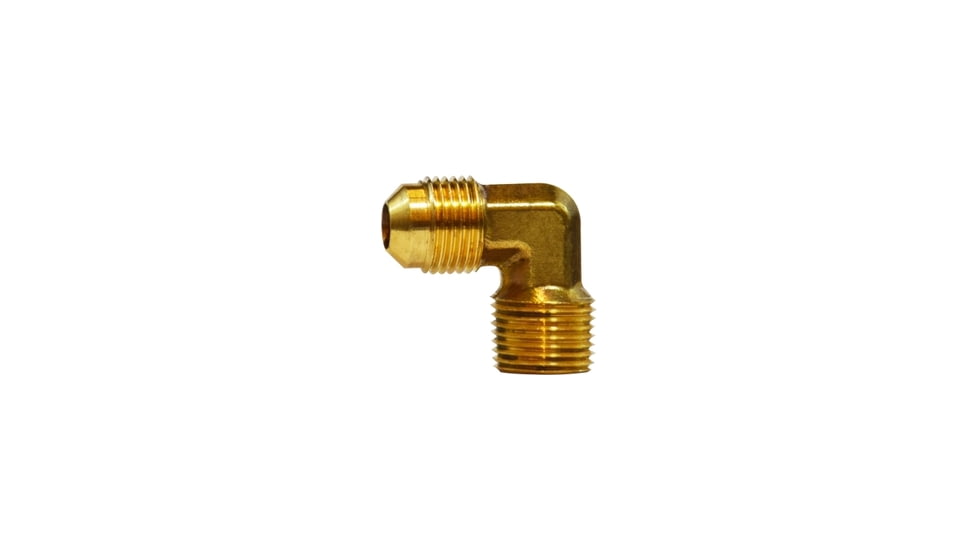 Midland Metal Sae 45 Degree Flare 90 Degree Male Elbow Male Flare x Male Nptf 3/8in x 1/2in., Pack of 5, 10-296