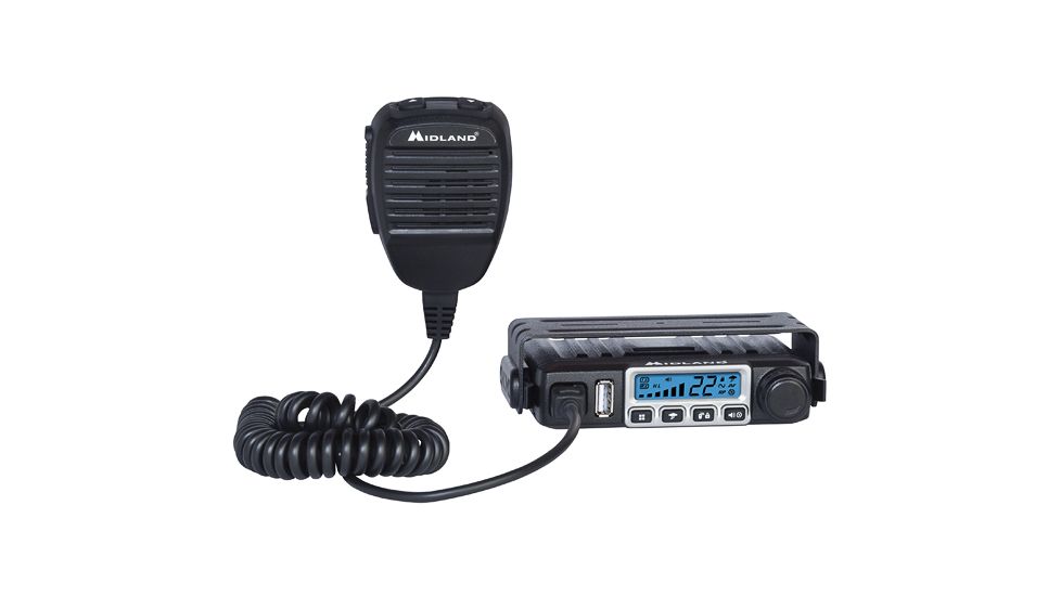 Midland Radio 15 Watt Micro Mobile GMRS Radio with Magnetic Mount Antenna, Black / Silver MXT115