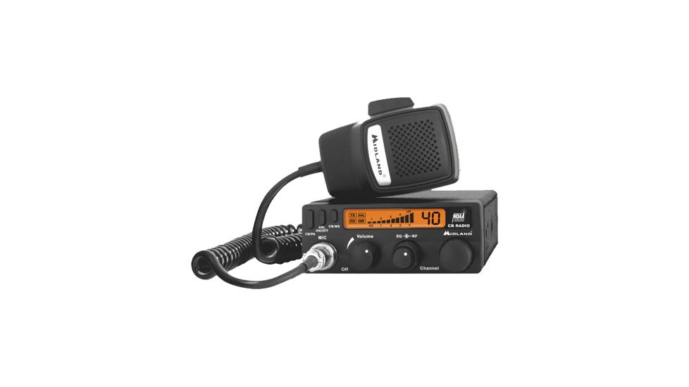 Midland Radio 40 Chl Mini Mobile CB Radio w/ Weather Scan, PA Speaker 193673