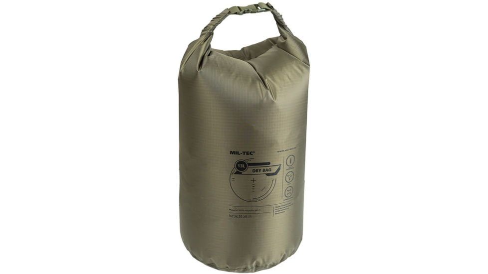 MIL-TEC 13L Dry Bag, Olive Drab, 13878101