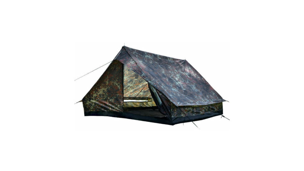 MIL-TEC 2-Person Mini-Pack Tent, Flecktarn Camo, 14205021