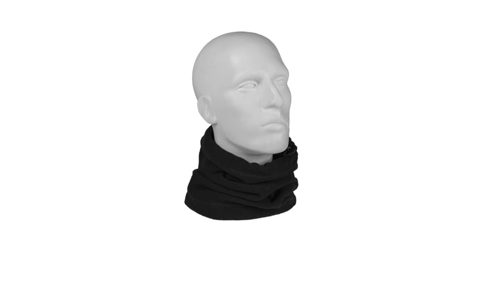 MIL-TEC Fleece Neck Warmer, Black, One Size, 12623002