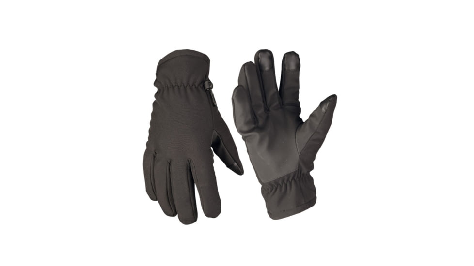 MIL-TEC Thinsulate Softshell Gloves, Black, Extra Large, 12521302-905