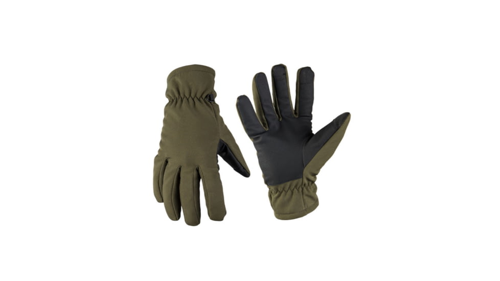 MIL-TEC Thinsulate Softshell Gloves, Olive Drab, Medium, 12521301-903