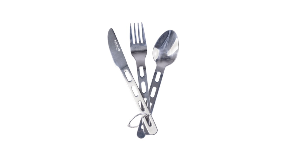 MIL-TEC 3-Piece Stainless Steel Light Weight Eating Utensil