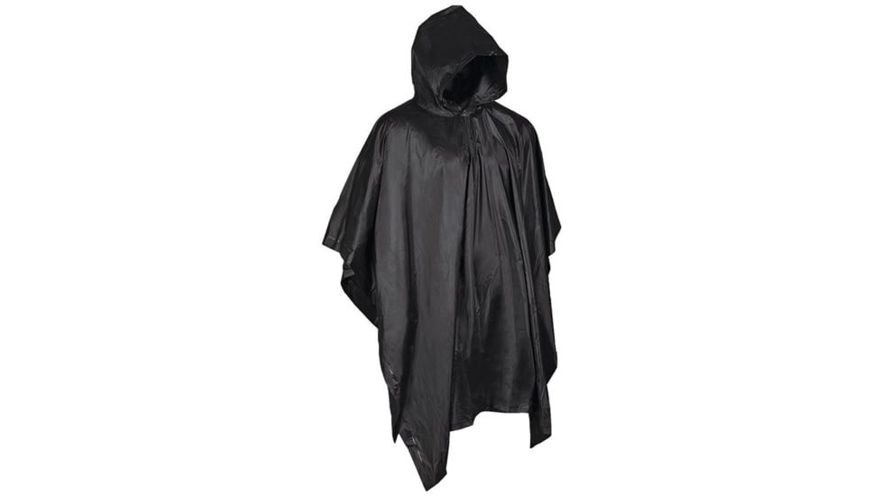 MIL-TEC Vinyl Poncho, Black, One Size, 10628502