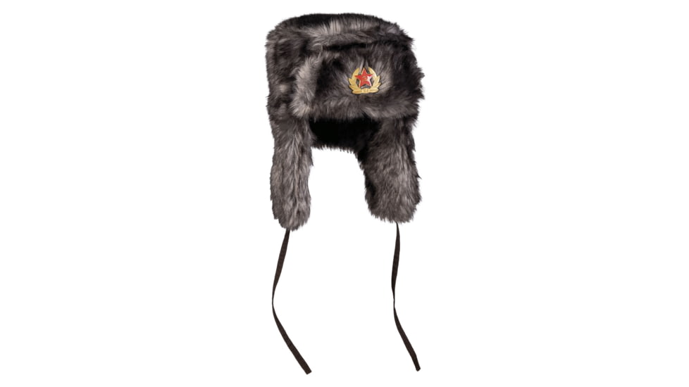 MIL-TEC Shapka Winter Hat, Black, Small, 12104002-902