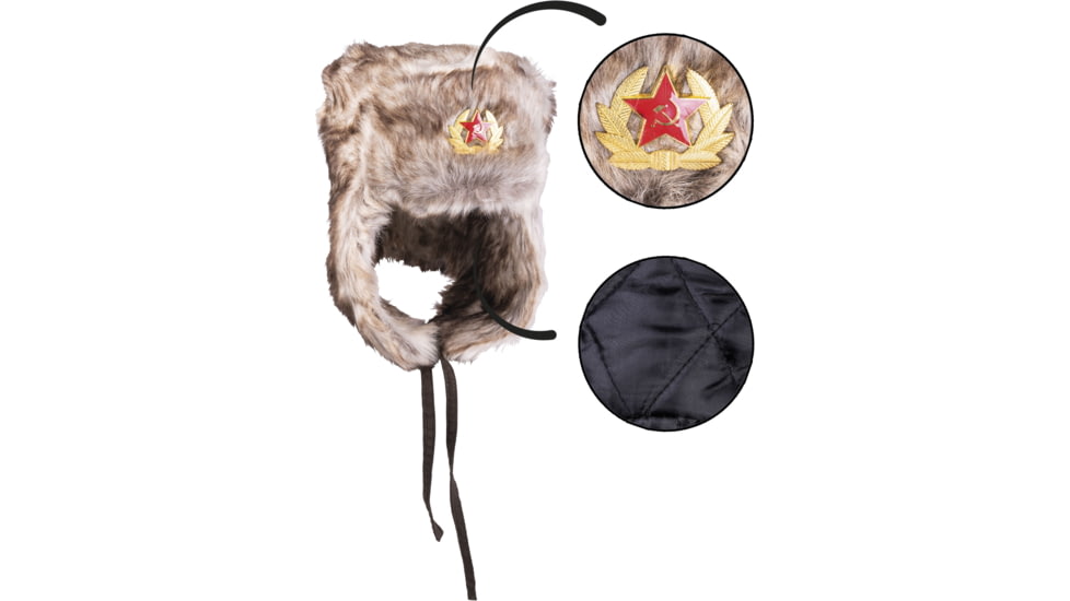 MIL-TEC Shapka Winter Hat, Brown, Large, 12104009-904