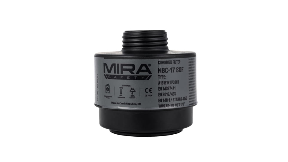 MIRA Safety TAPR Tactical Air-Purifying Respirator Mask, NBC-17 SOF Filter, Black, TAPRKIT-7
