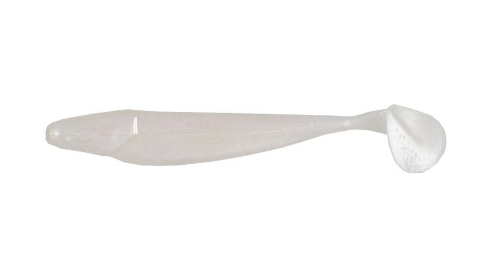 Missile Baits Shockwave 3.5in Soft Bait, 8 pack, Pearl White, MBSW35-PW