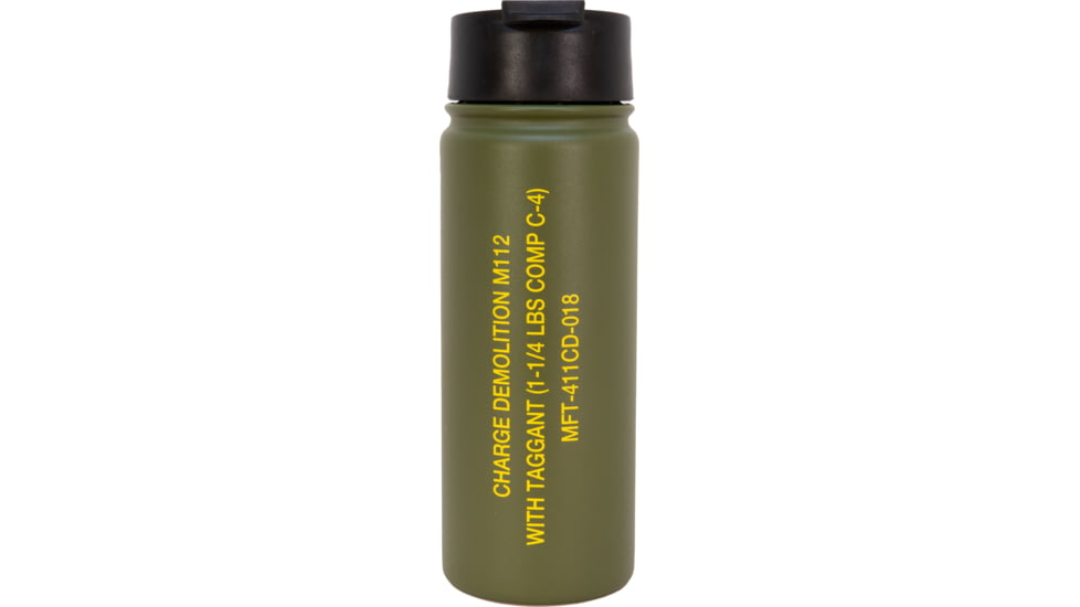 Mission First Tactical M112 Demo Charge Flip Top Bottle, Green, 16oz, DM112-16