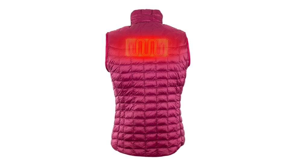 Mobile Warming 7.4V Heated Back Country Vest - Womens, Burgundy, Large, MWWV04310420