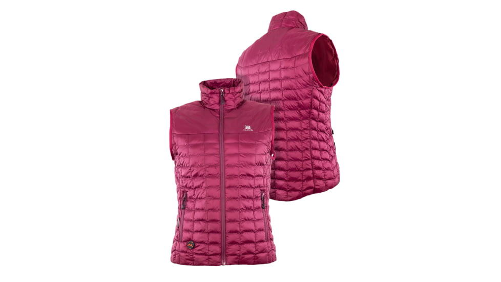 Mobile Warming 7.4V Heated Back Country Vest - Womens, Burgundy, Large, MWWV04310420