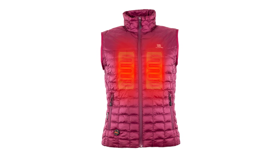 Mobile Warming 7.4V Heated Back Country Vest - Womens, Burgundy, Large, MWWV04310420