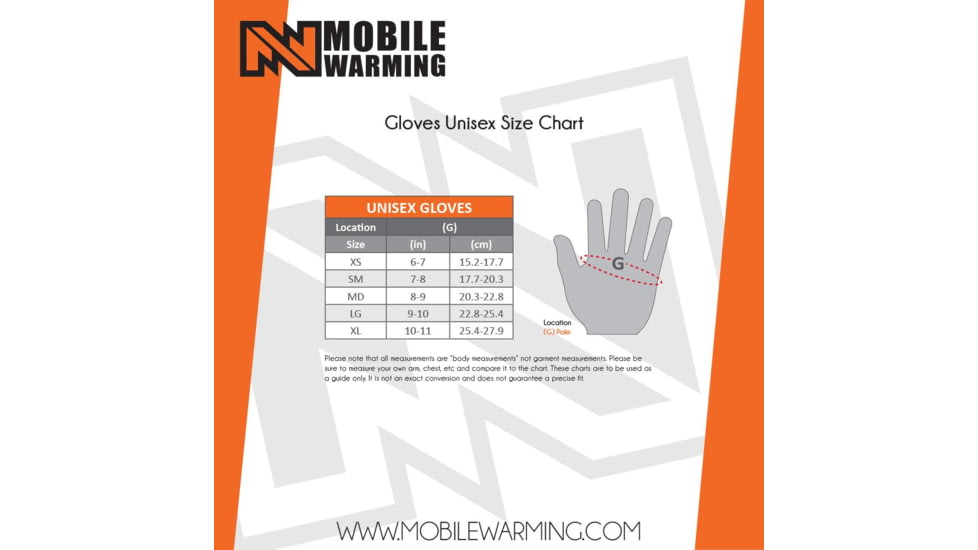 Mobile Warming Dual Power Glove Liner, Black, Extra Large, MWG16M06-XL-BLK