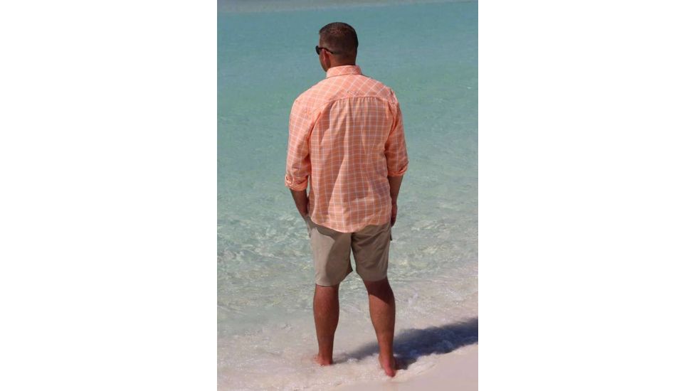 Mojo Sportswear Company Coastal Plaid Shirt Long Sleeve - Mens, Sailor Sunset, Large, SLSNST - L - CPLS LS