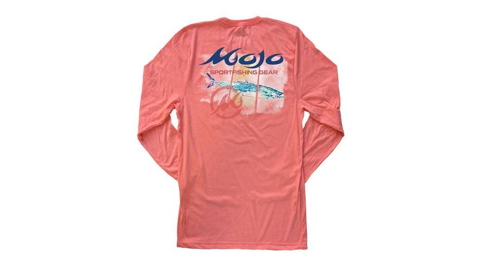 Mojo Sportswear Company Long Live The King Tee Long Sleeve - Mens, Bleached Salmon, Large, BLCHS - L - MJLLK LS