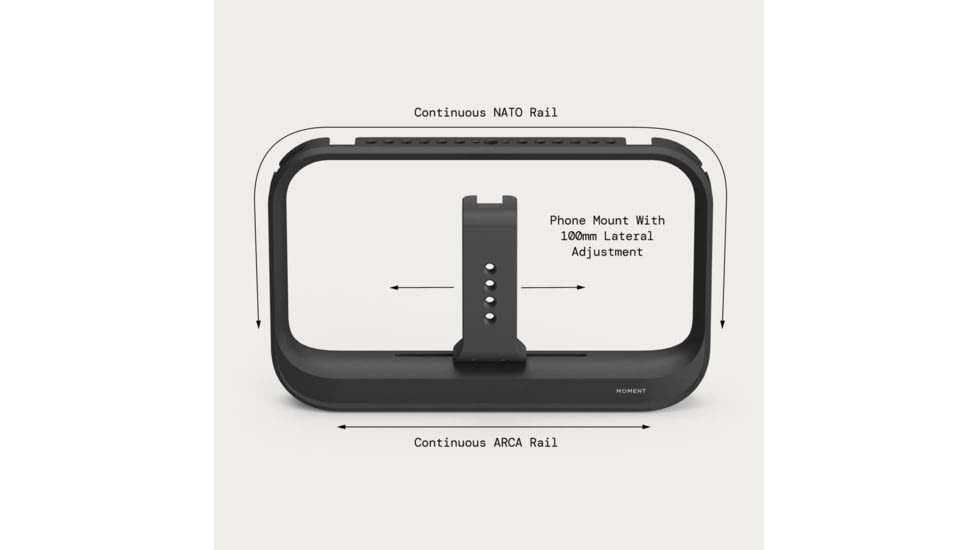 Moment Mobile Supercage w/Integrated USB-C Hub, Aluminum/Rubber, 107-154