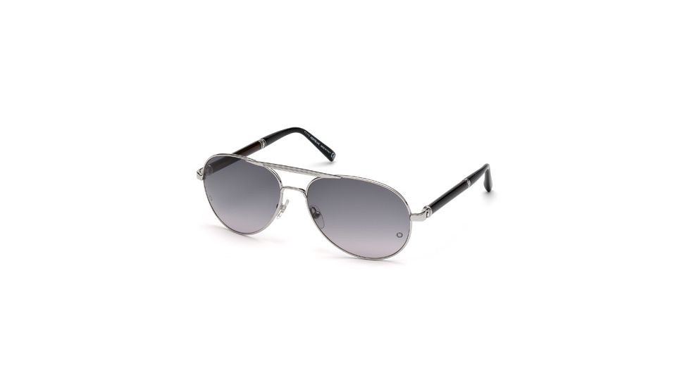 Mont Blanc MB458S Sunglasses - Shiny Palladium Frame Color