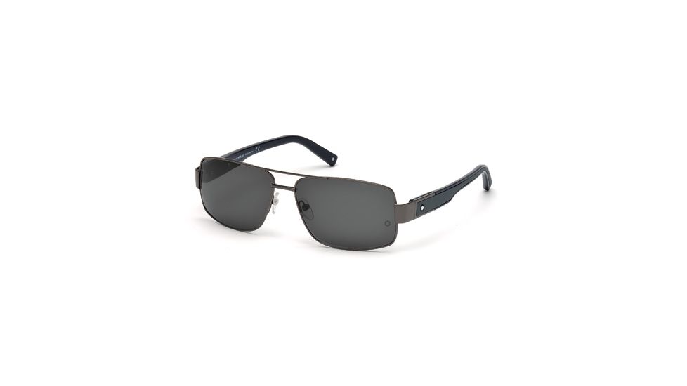 Mont Blanc MB460S Sunglasses - Shiny Gunmetal Frame Color