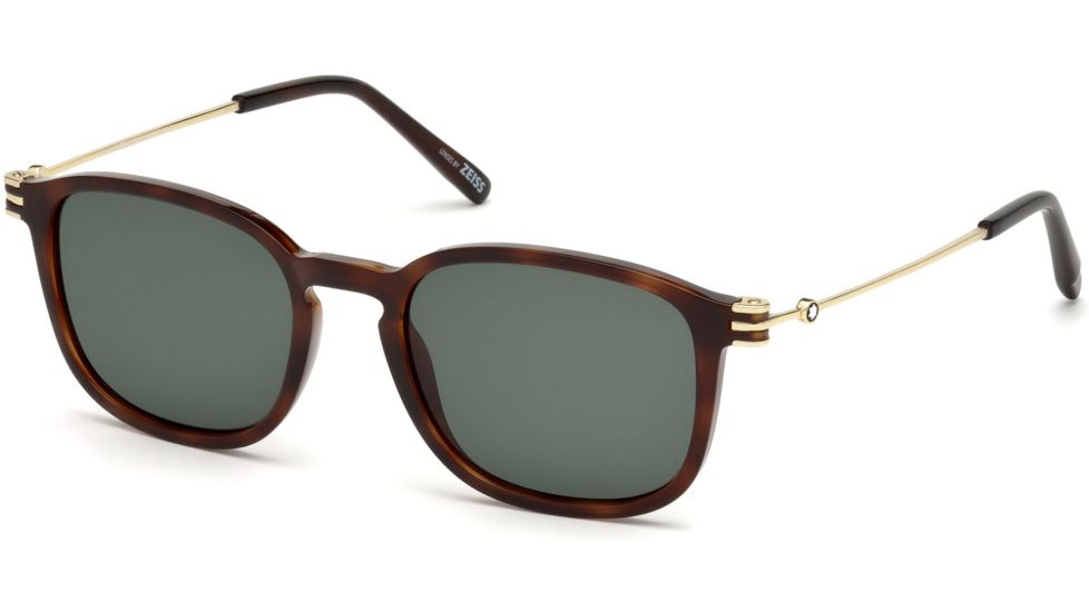 Mont Blanc MB698S Sunglasses - Dark Havana Frame Color