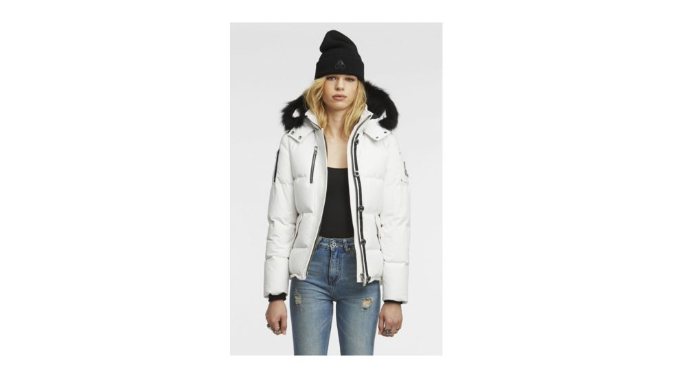 Moose Knuckles 3Q Jacket - Womens-Snow White/Black Fur-X-Small