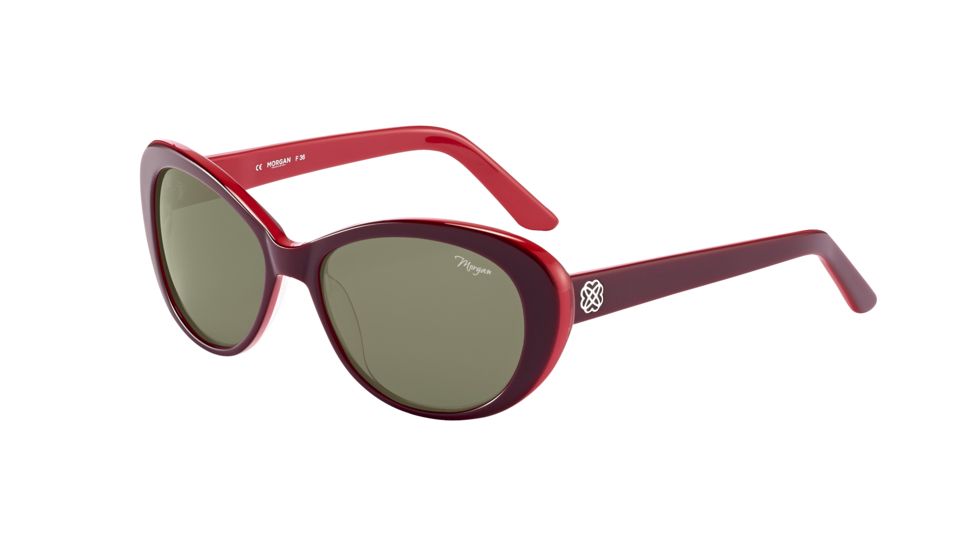 Morgan Prescription Sunglasses 207176 Bifocal Red Frame Brown Lens