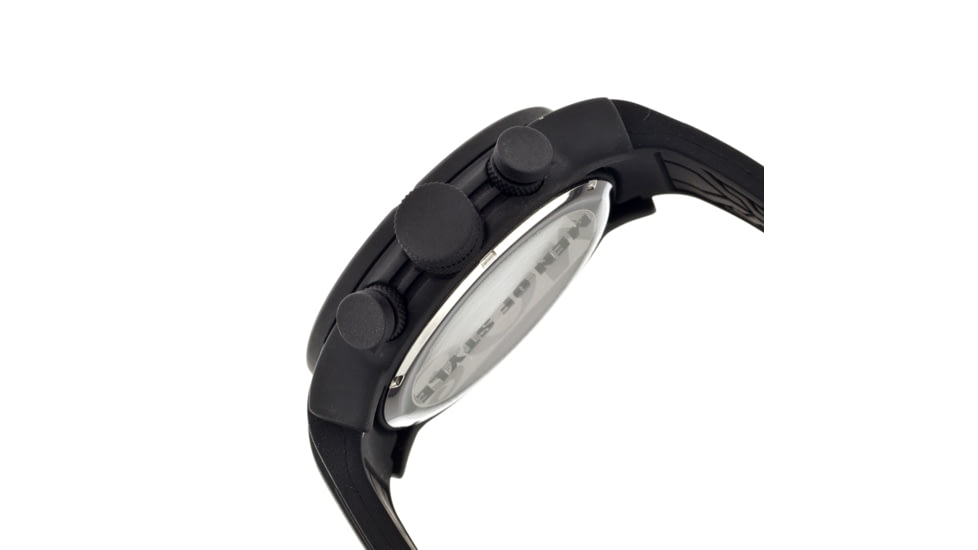 MOS MB105 Melbourne Mens Watch, 48mm, Black Strap, Black Dial MOSMB105