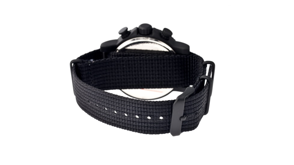 SP105 Sao Paulo Mens Watch, black Band, Black Bezel, Blue Markers, Black Face