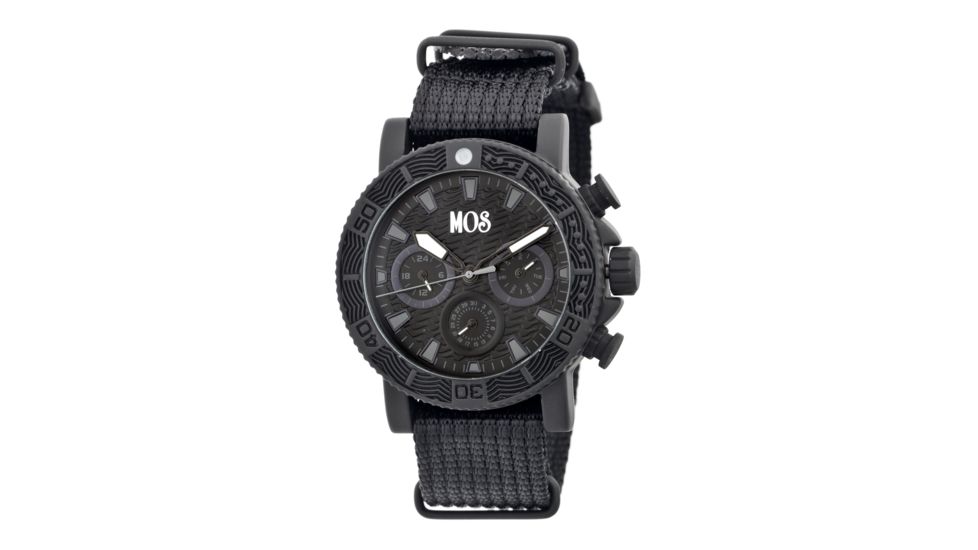 SP106 Sao Paulo Mens Watch, black Band, Black Bezel, Gray Markers, Black Face