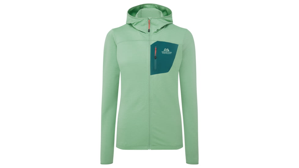 Mountain Equipment Lumiko Hooded Jacket - Womens, Lichen Green/D Teal, 8, Me01977LG/DTeal8