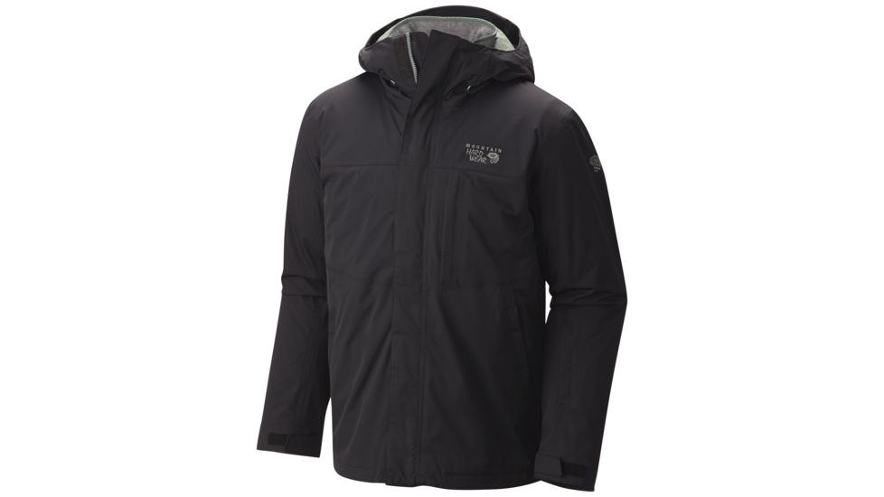 Mountain Hardwear Binx Ridge Quadfecta Jacket - Men's-Black/Thunderhead Grey-Small