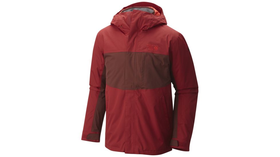 Mountain Hardwear Binx Ridge Quadfecta Jacket - Men's-Smolder Red/Redwood-X-Large