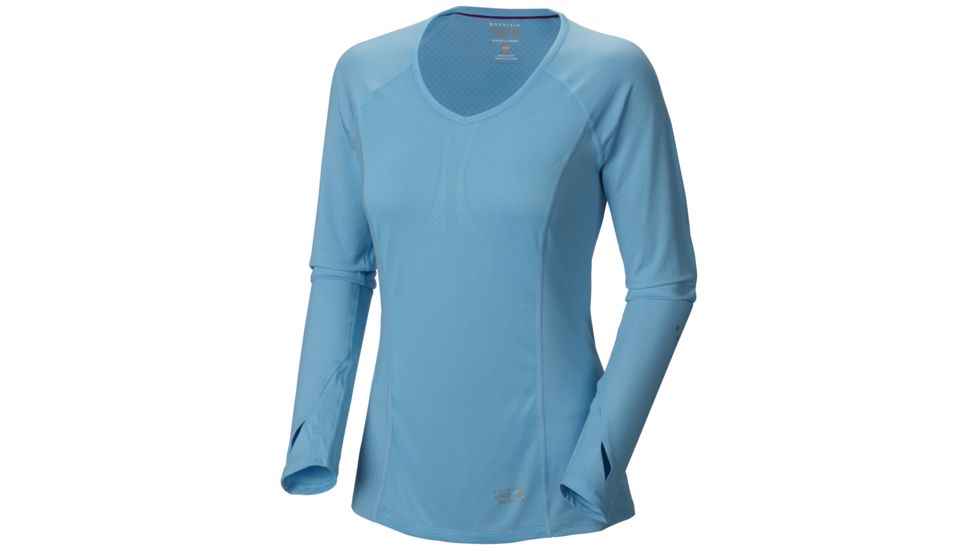 Mountain Hardwear CoolRunner Long Sleeve T - Women's-Bounty Blue-X-Small
