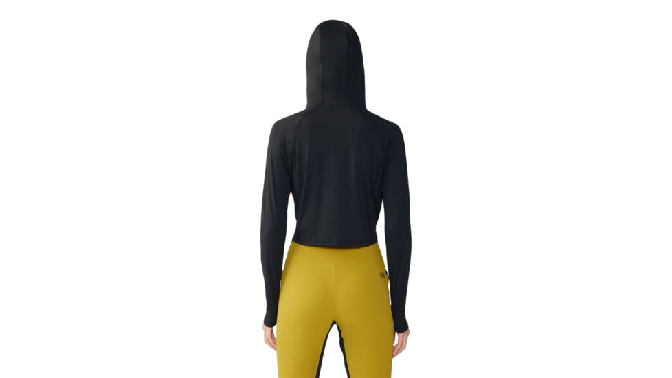 Mountain Hardwear Crater Lake Half Zip Crop Hoody - Women's, Black, S, 2068771-010-S